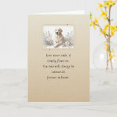 Pet Sympathy Card Hondenbloem Lijst Serie Kaart (Gele Bloem)