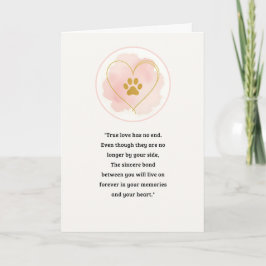 Pet Sympathy Card Love Paw-serie Kaart