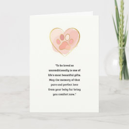 Pet Sympathy Card Love Paw-serie Kaart