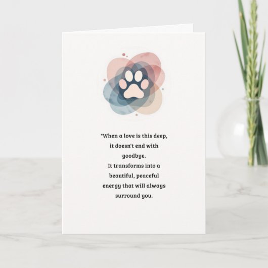 Pet Sympathy Card Love Paw-serie Kaart (Voorkant)