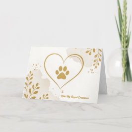 Pet Sympathy Card Love Paw Series Bedankkaart