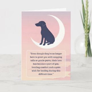 Pet Sympathy Card Moon Dog Series Kaart