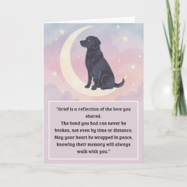 Pet Sympathy Card Moon Dog Series Kaart