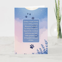 Pet Sympathy Card Moon Flower Series Kaart
