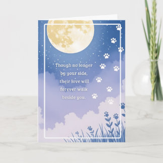 Pet Sympathy Card Moon Flower Series Kaart