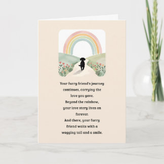 Pet Sympathy Card Rainbow Bridge-serie Kaart