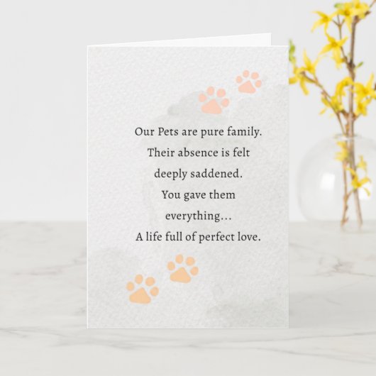 Pet Sympathy Card Waterverf Series Kaart (Gele Bloem)