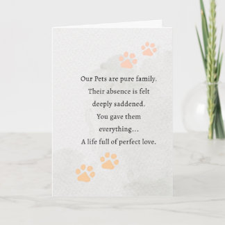 Pet Sympathy Card Waterverf Series Kaart