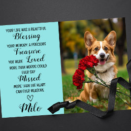 Pet Sympathy Gepersonaliseerde Foto Pet Loss Kaart