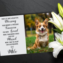 Pet Sympathy Gepersonaliseerde Foto Pet Loss Kaart