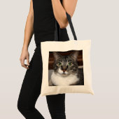 Pet Tabby Cat Face Foto Tote Bag (Voorkant (product))