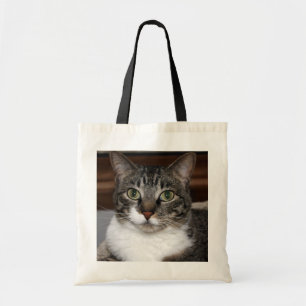 Pet Tabby Cat Face Foto Tote Bag
