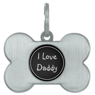 Pet Tag I Love papa Huisdieren Naamplaatje