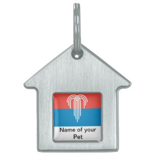 Pet Tag met Vlag van Kansas City, Missouri Huisdieren Naamplaatje