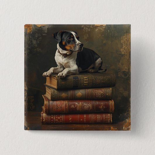 Pet Talk Vierkante Button 5,1 Cm (Voorkant)