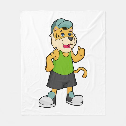 Pet Tiger Fleece Deken (Voorkant)