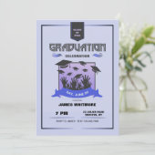 Pet Toss Afstuderen Invitation Kaart (Staand voorkant)