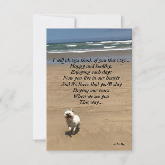 Pet Tribute - I will always think of you this way RSVP Kaartje