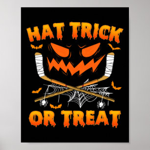 Pet Trick or treat Fun Ice Hockey Halloween Costum Poster