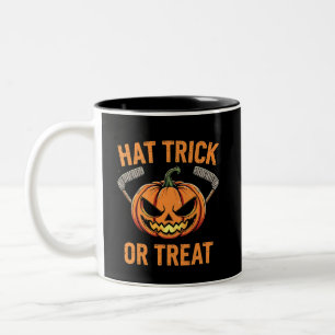 Pet Trick or treat Spooky Halloween ijshockey Tweekleurige Koffiemok