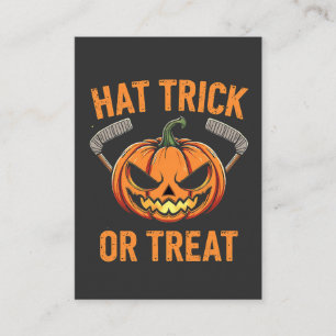 Pet Trick or treat Spooky Halloween ijshockey Visitekaartje