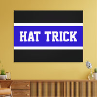 PET TRICK Royal Blue Zwart Wit Hockey Stripes