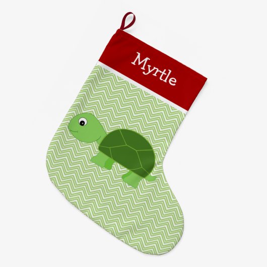 Pet Turtle, aangepast Grote Kerstsok (Voorkant (Hangend))