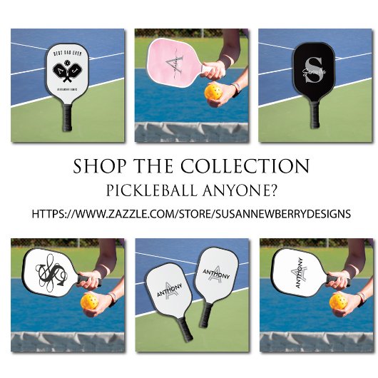 Pet Two Photos with Name and Phone Number Pickleball Paddle