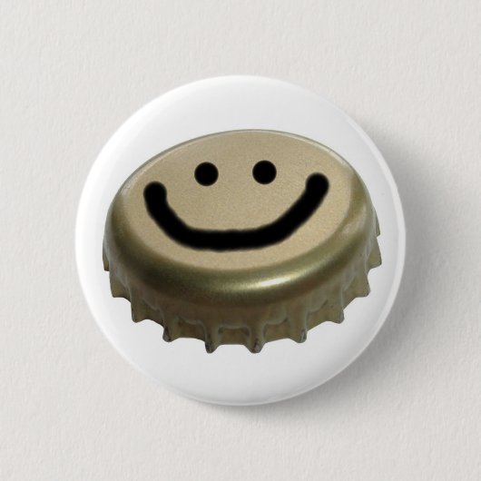 Pet van bier ronde button 5,7 cm (Voorkant)