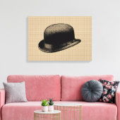 Pet van Bowler op canvas Afdruk (Insitu (Woonkamer))