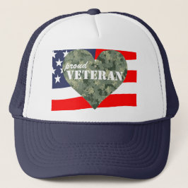Pet van Camouflage Heart Proud Veterans