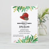 Pet van de  dame Birthday Party Kaart (Staand voorkant)