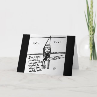 Pet van de grappige Dunce Witch-fusiegroet Kaart