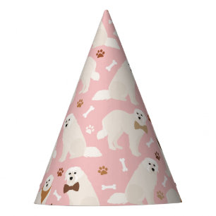 Pet van de Grote Pyreneeën en Botten Feesthoedjes