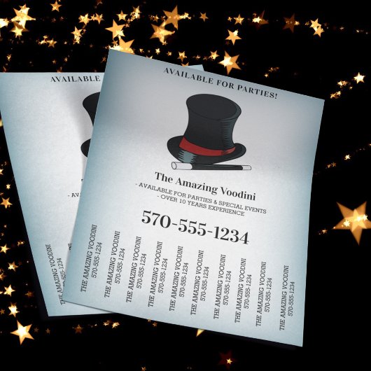 Pet van de Magicans en van de flyer van de flitsla