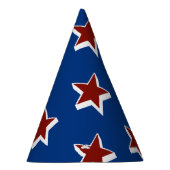 Pet van de rode, witte en blauwe partij feesthoedjes (Rechts)