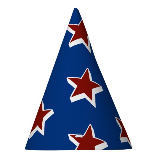 Pet van de rode, witte en blauwe partij feesthoedjes (Rechts)