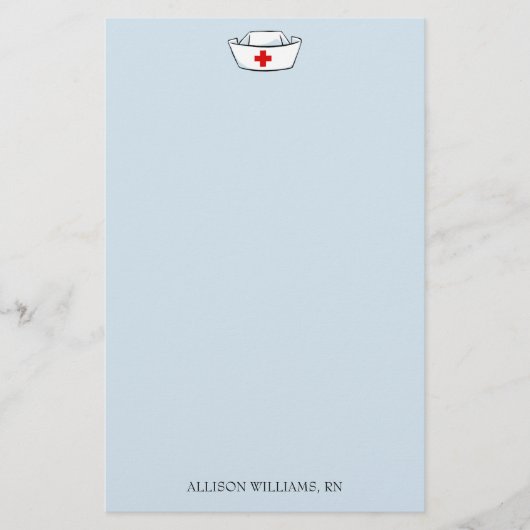 Pet van de verpleegkundige Naam toevoegen Briefpapier (Voorkant)