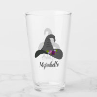 Pet van de zwarte heks met bloemen gepersonaliseer