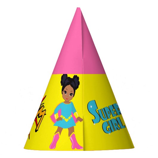 Pet van de zwarte superheld feesthoedjes (Achterkant)