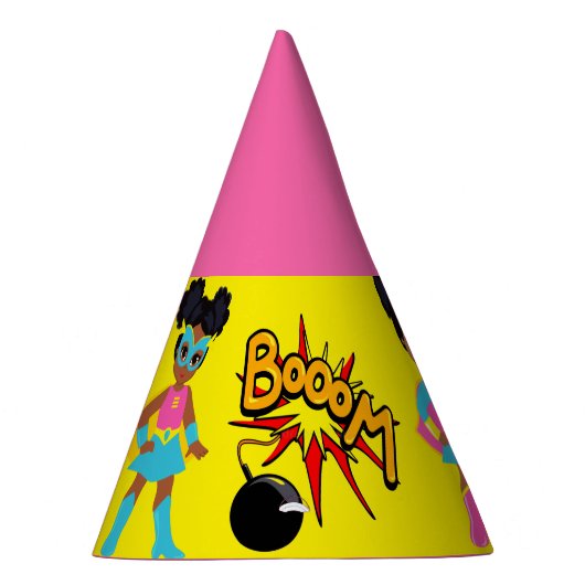 Pet van de zwarte superheld feesthoedjes (Rechts)