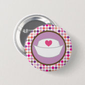 Pet van het zenuwkaartje ronde button 5,7 cm (Voorkant /achterkant)