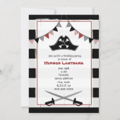 Pet van Pirate + uitnodiging van de Birthday - Red (Voorkant)