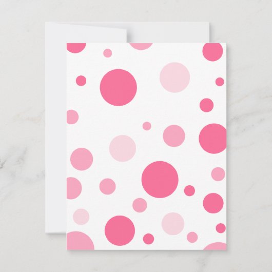 Pet van roze poka Dot Birthday Party uitnodigen Kaart (Achterkant)