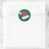 Pet van Santa Ronde Sticker (Tas)