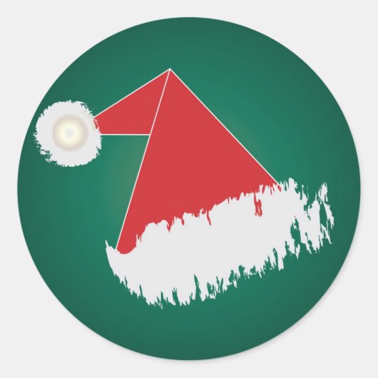 Pet van Santa Ronde Sticker (Voorkant)
