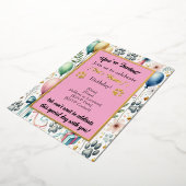  Pet Verjaardag Folie uitnodiging (Gedraaid)