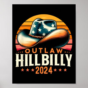 Pet Verkiezingsdag Outlaw Hillbilly 2024 Poster