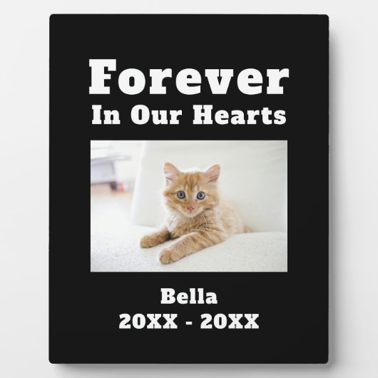 Pet verliest sympathieherdenking in ons hart fotoplaat (Voorkant)