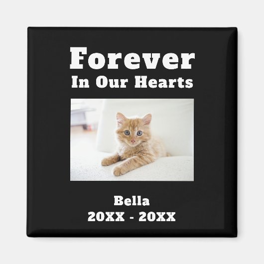 Pet verliest sympathieherdenking in ons hart magneet (Voorkant)